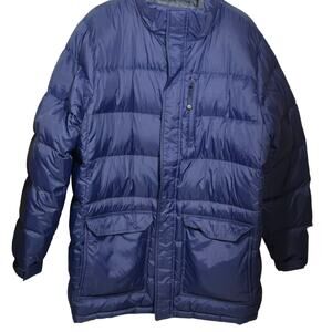 NWOT LL Bean Mountain Classic Down Parka Hooded Blue Downtek Puffer Mens XLarge